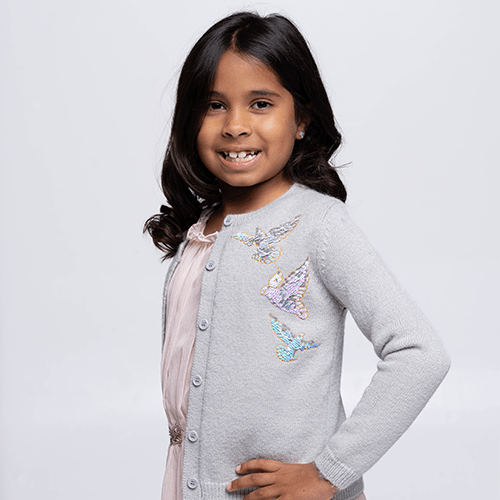 SEQUIN DOVE CARDIGAN