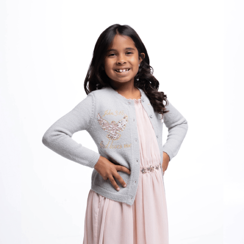 SEQUIN DOVE CARDIGAN