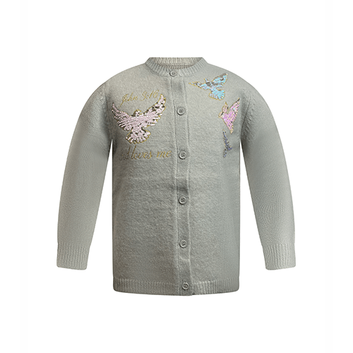 SEQUIN DOVE CARDIGAN
