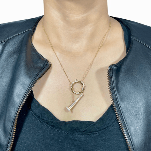 Crown & Nails Horizontal Necklace