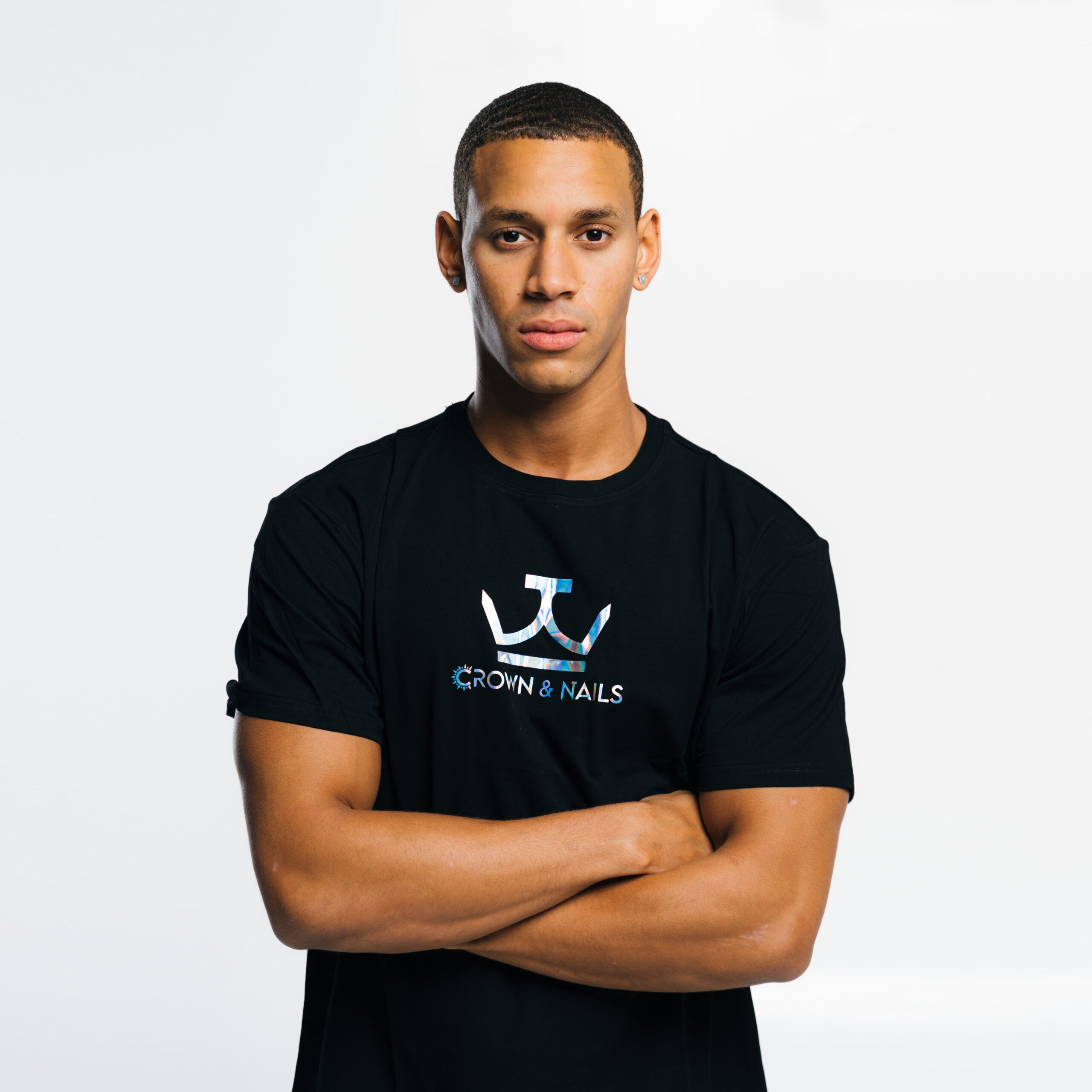 CROWN & NAILS REFLECTIVE LOGO T-SHIRT