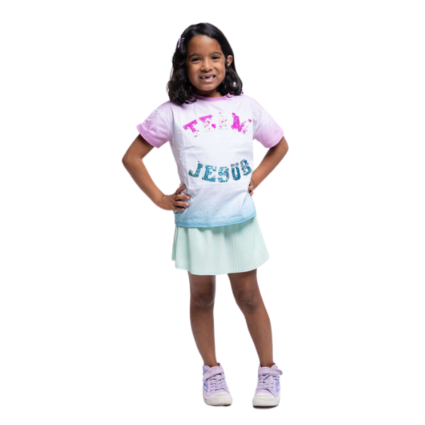 Team Jesus Ombre Flip Sequin T-Shirt