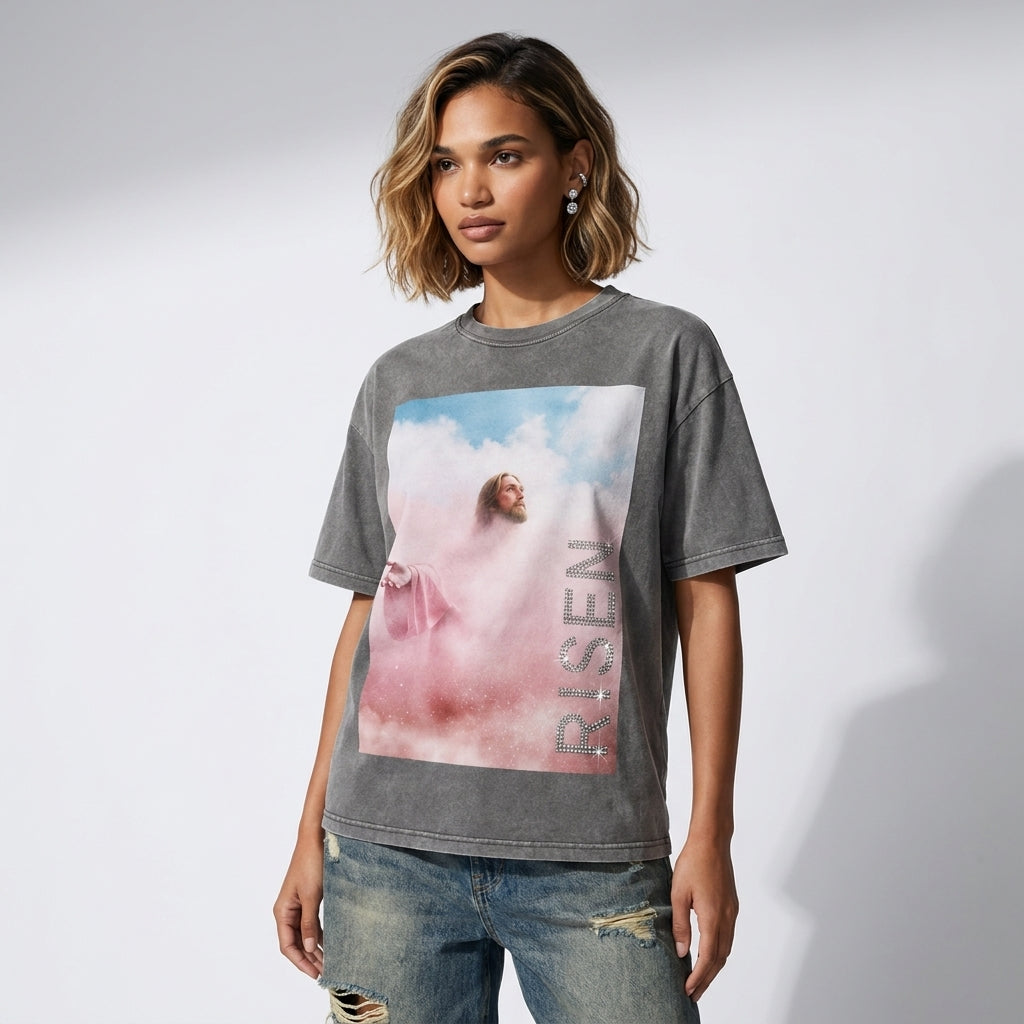 RISEN Rhinestone Graphic Tee