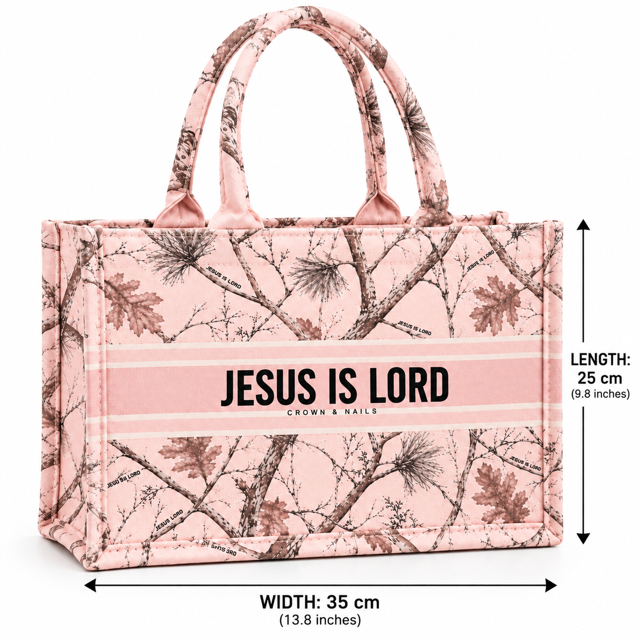 Crown & Nails Pink Camo Tote