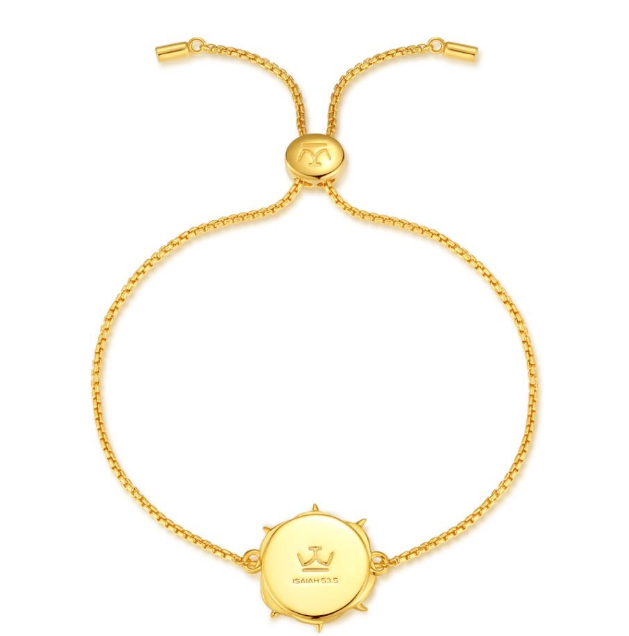 Freedom Gold Adjustable Bracelet Crown & Nails