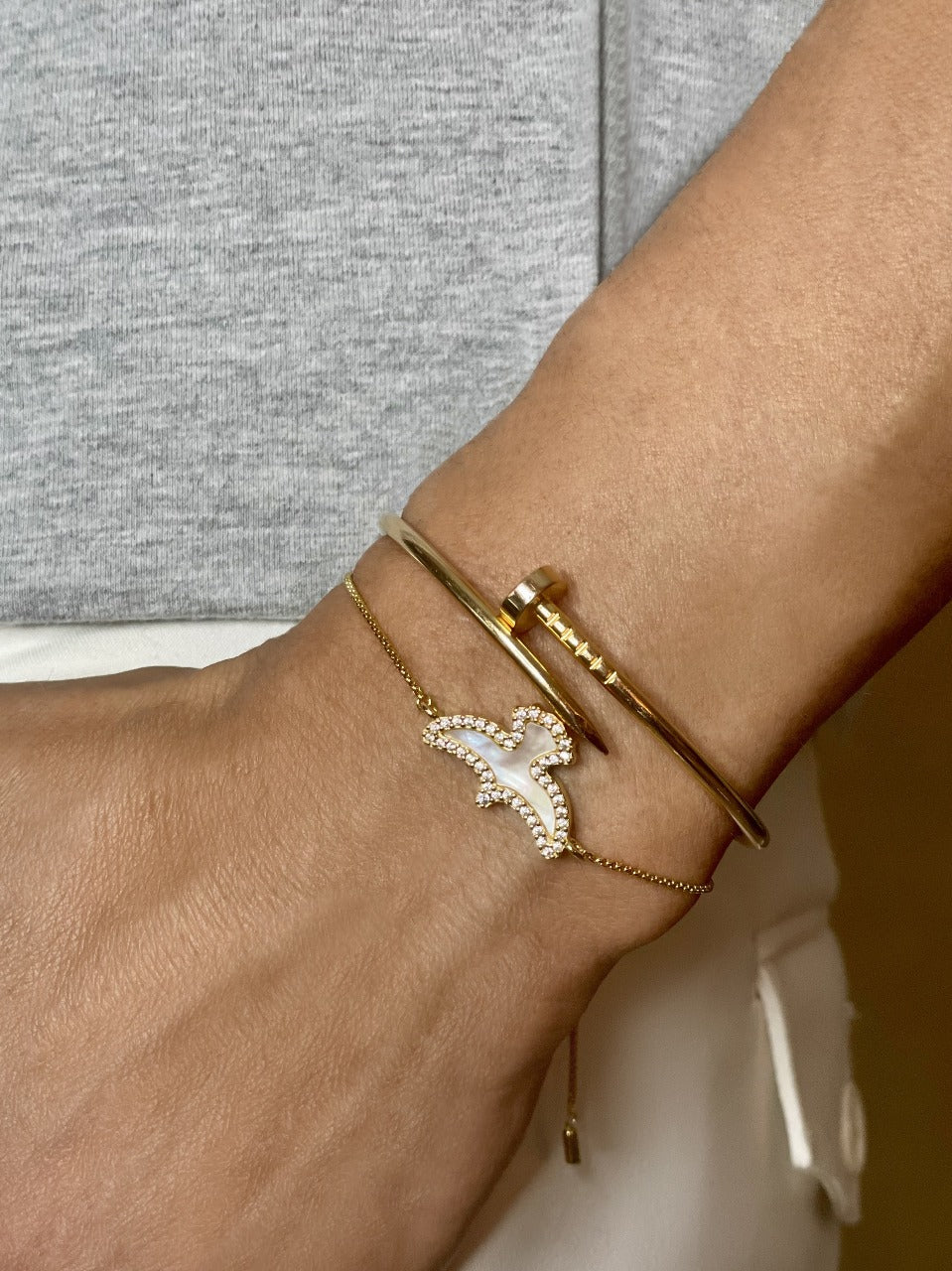 Freedom Gold Adjustable Bracelet
