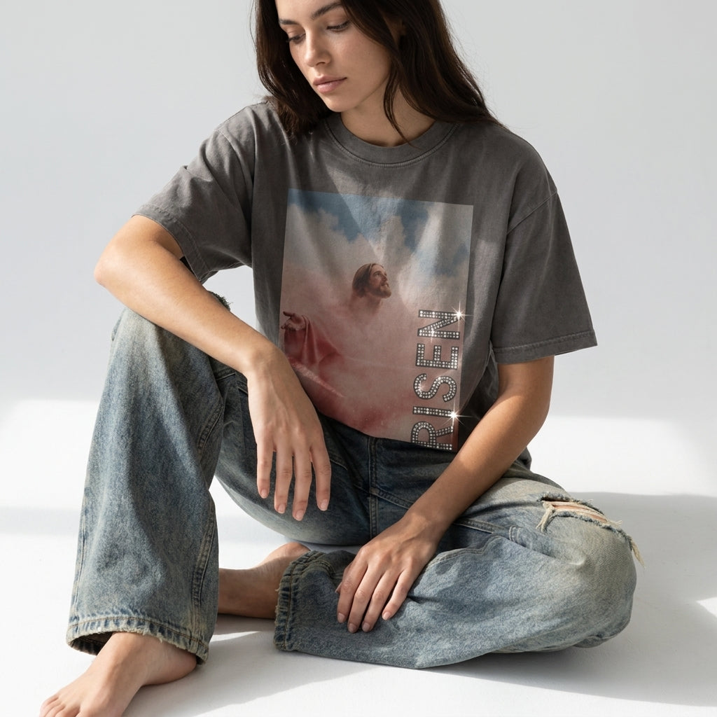 RISEN Rhinestone Graphic Tee