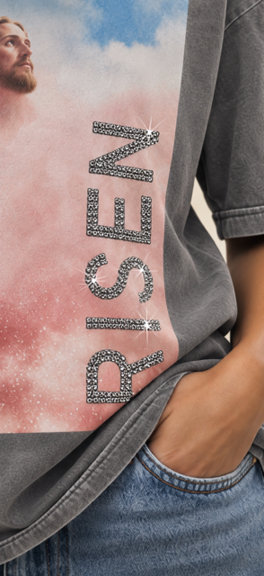 RISEN Rhinestone Graphic Tee